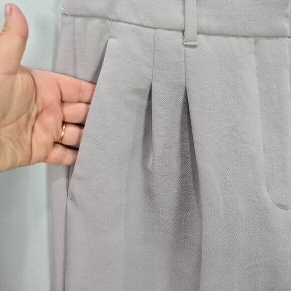 Wilfred Aritizia The effortless Pant Trouser Women's 10 Gray High Waist Wide Leg - Picture 2 of 16